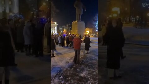 Anti war rally in Tyumen, Russia