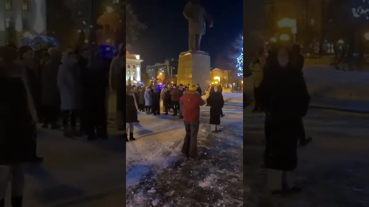 Anti war rally in Tyumen, Russia