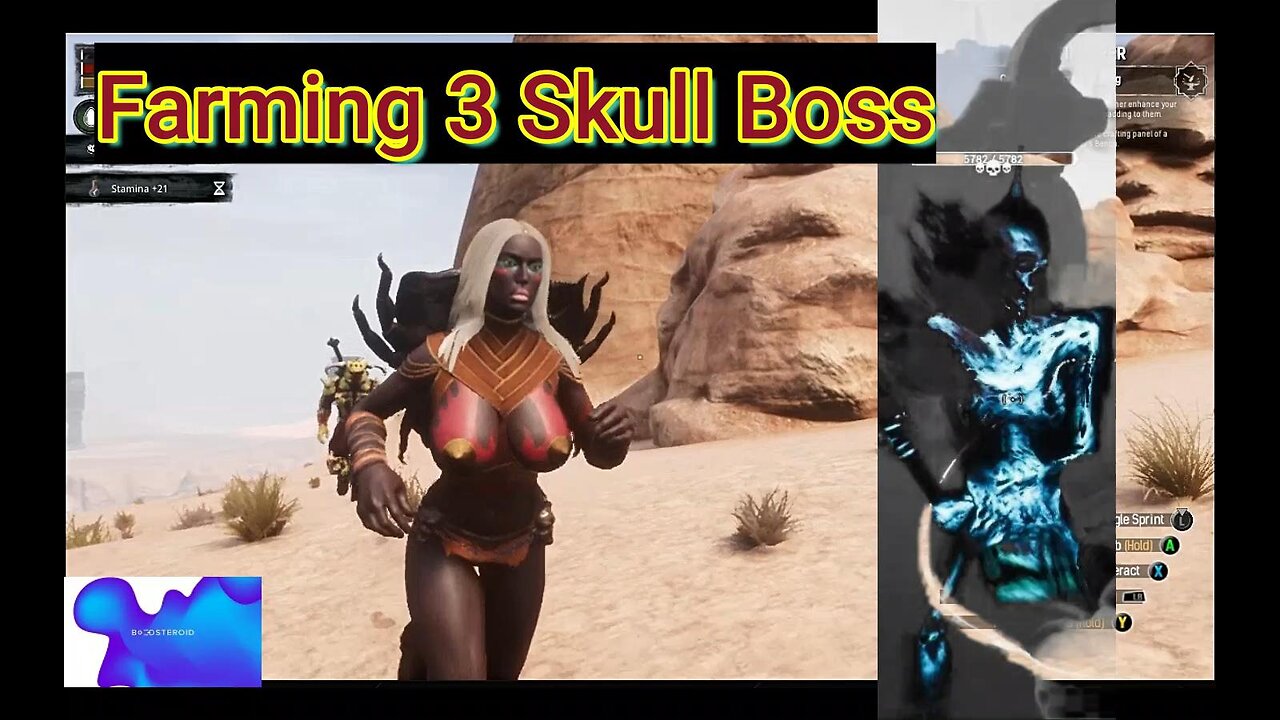 Conan Exiles Beginners guide Farming 3 skull boss Big Busty Boobs #boosteroid #conanexiles