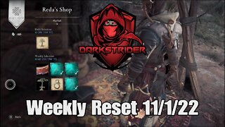 Assassin's Creed Valhalla- Weekly Reset 11/1/22