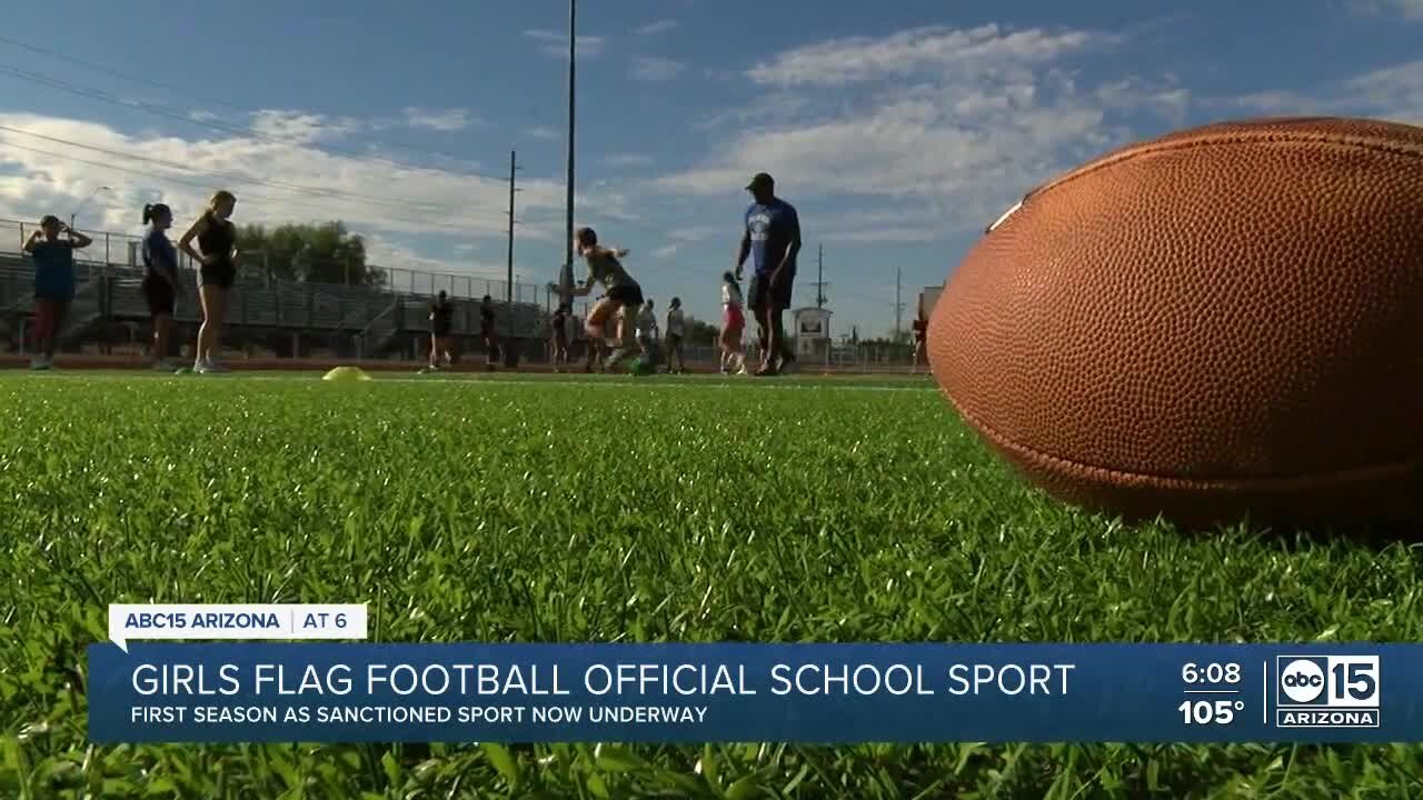 First year of girls' high school flag football underway