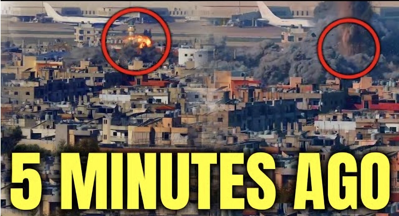 BREAKING: Moment Plane Taking Off STOPS as Israeli Missile STRIKES VERY CLOSE TO BEIRUT Airport