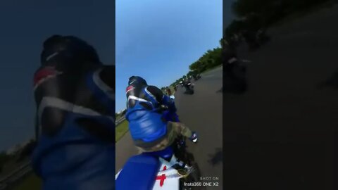 that was a big crash, biker ok!