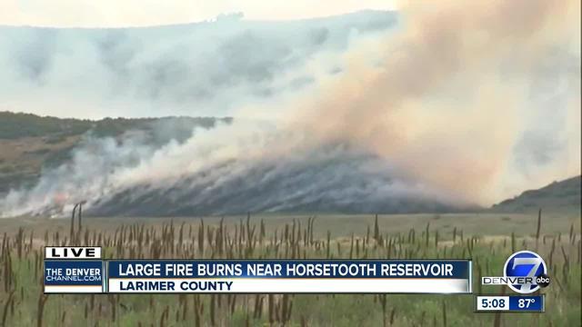 Spring Glade Fire burning between Fort Collins and Loveland