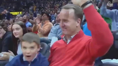 Watch Peyton Manning's Son Steal The Show At A Nuggets Game