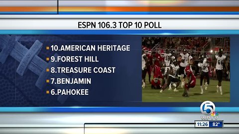 ESPN 106.3 Top Ten Poll