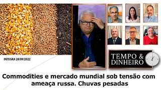 Commodities e mercado mundial sob tensão com ameaça russa. Chuvas pesadas