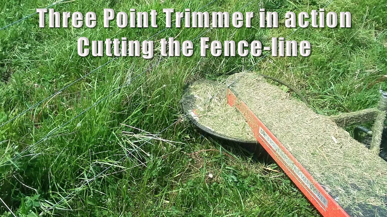 Three Point Trimmer in action cutting the Fence Line