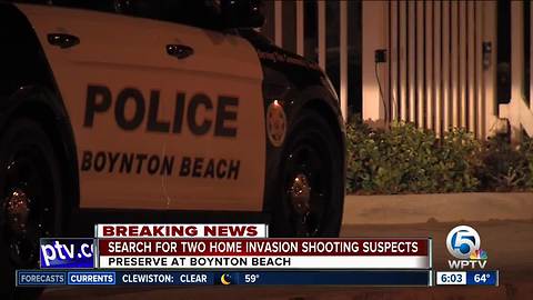 2 men sought after woman shot inside Boynton Beach townhome