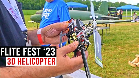 Steve's 3D Helicopter Eating Corn @ Flite Fest 2023 (OMP M2)