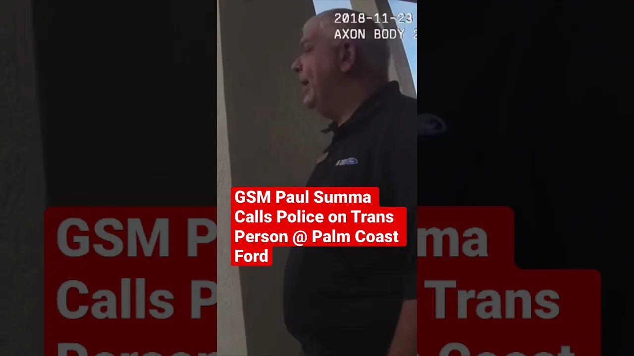 GSM Paul Summa Calls Police on Transgender Protesting Palm Coast Ford #shorts #transgender #ford