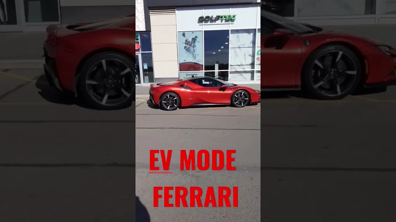 First time see EV Ferrari #sfmcollective #shorts #cars #ev #hybrid #296 #gt #quiet #electric #2022