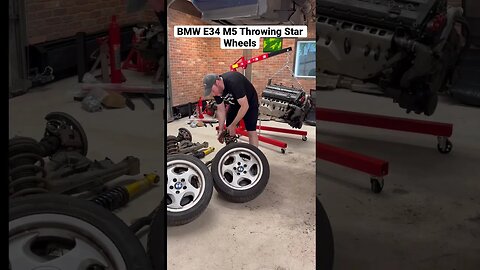 BMW E34 M5 Throwing Star Wheels #bmw #cars #diy #bmwm5 #bmwe34 #restoration #shorts #mechanic