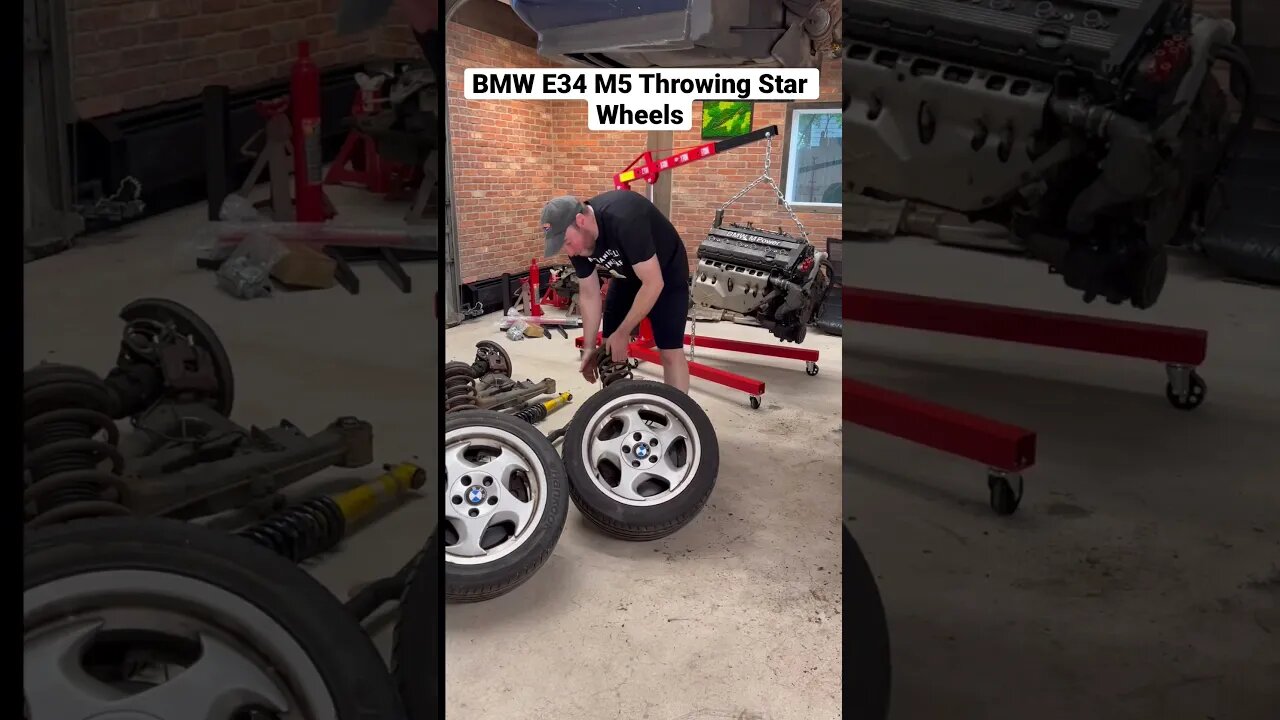 BMW E34 M5 Throwing Star Wheels #bmw #cars #diy #bmwm5 #bmwe34 #restoration #shorts #mechanic