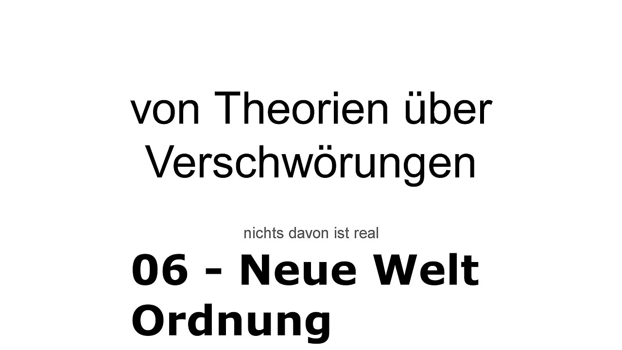 TKTV - 06 - Verschwörungen - Neue Welt Ordnung | Diskurs (Deutsch)