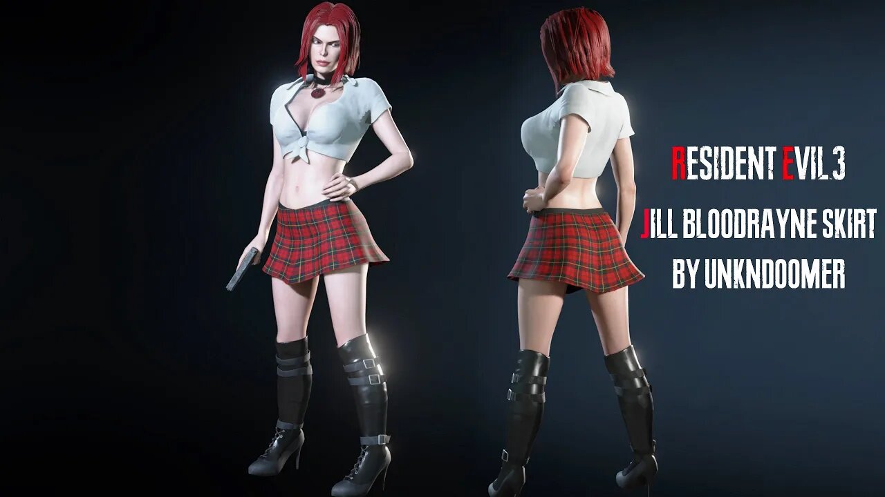 Resident Evil 3 Remake Jill Bloodrayne skirt [2K]