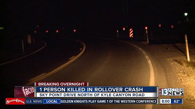 1 teen killed after truck rolls over near Kyle Canyon, Sky Pointe