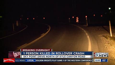 1 teen killed after truck rolls over near Kyle Canyon, Sky Pointe