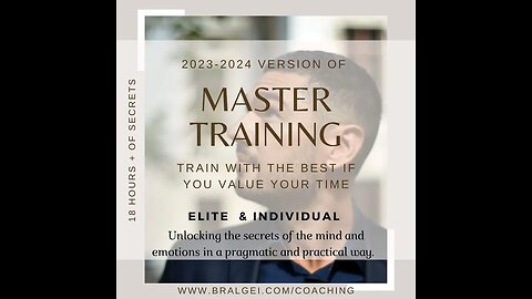 Master Training 2023-2024; Train for you time. Master mind and emotions - Reclaim your heart.