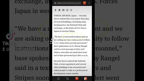 BREAKING Air Force orders evacuate Yokota Air Base in Tokyo Japan “real world incident” JUNE 15 2023