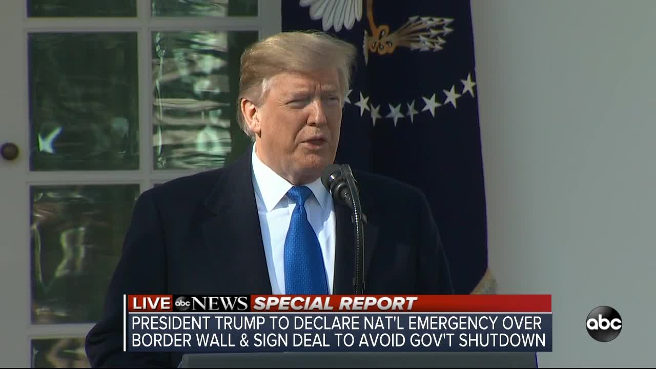 President Trump declares national emergency to pave way for US-Mexico border security upgrades