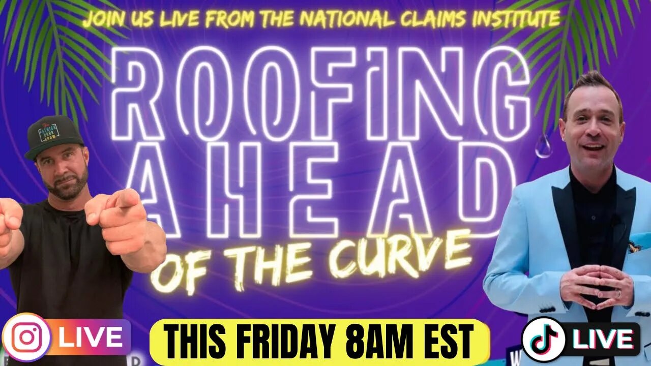 ROOFING’S FIRST LIVE CONFERENCE | THIS FRIDAY | WORLDS GREATEST ROOFER