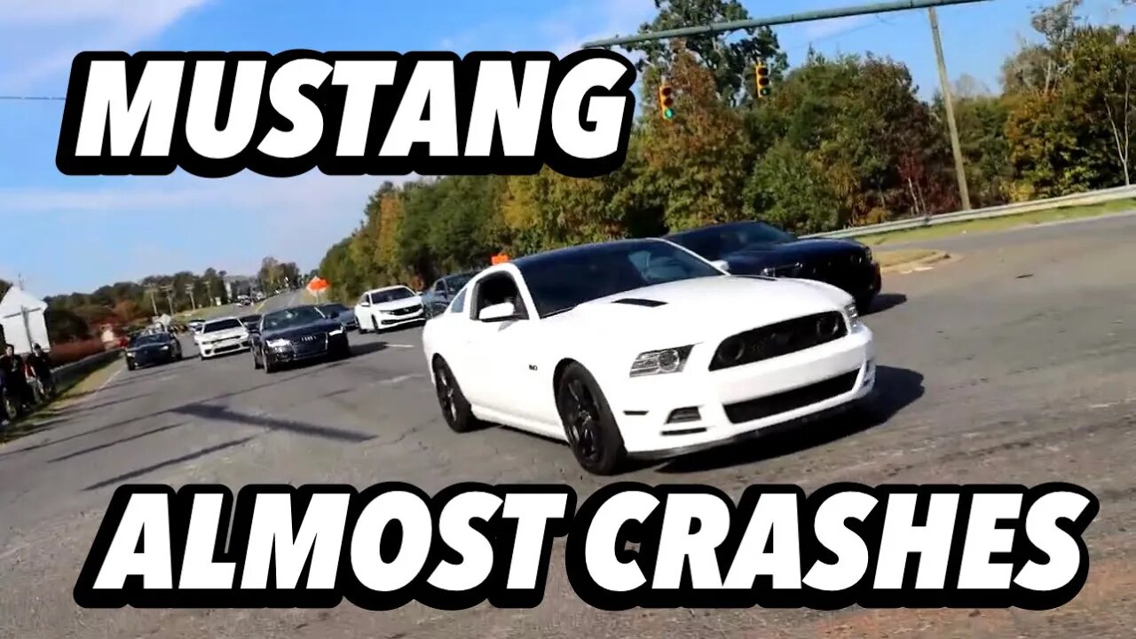MUSTANG ALMOST CRASHES 😱🤦🏾♂️