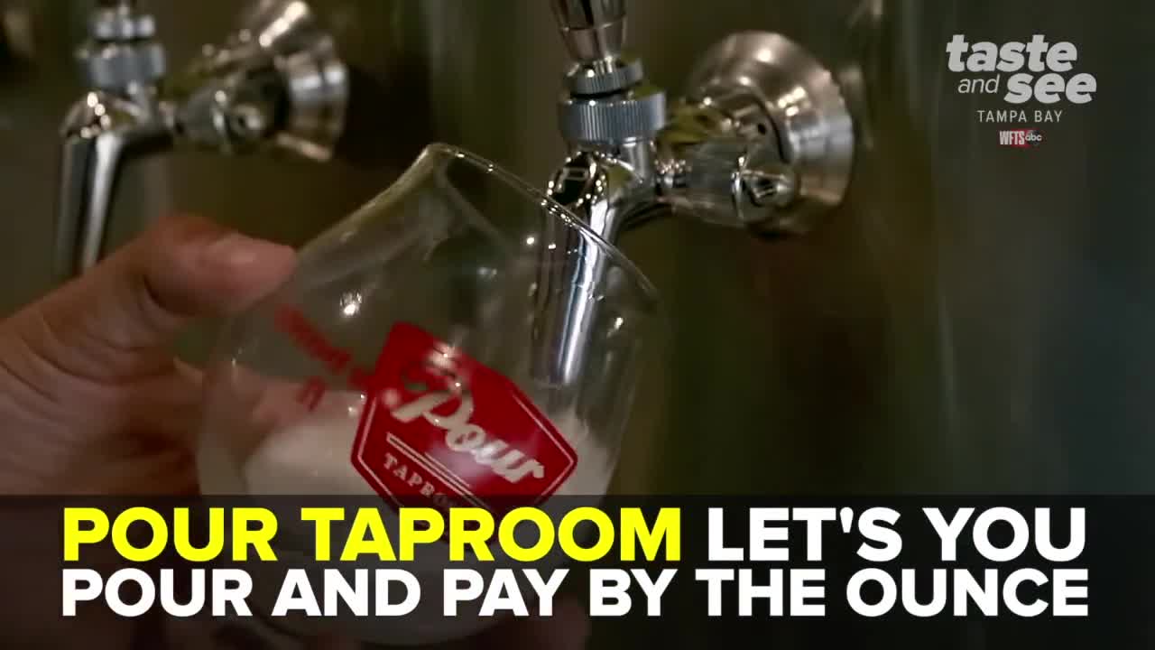 Pour Taproom is a self-serve bar that let's you pay by the ounce