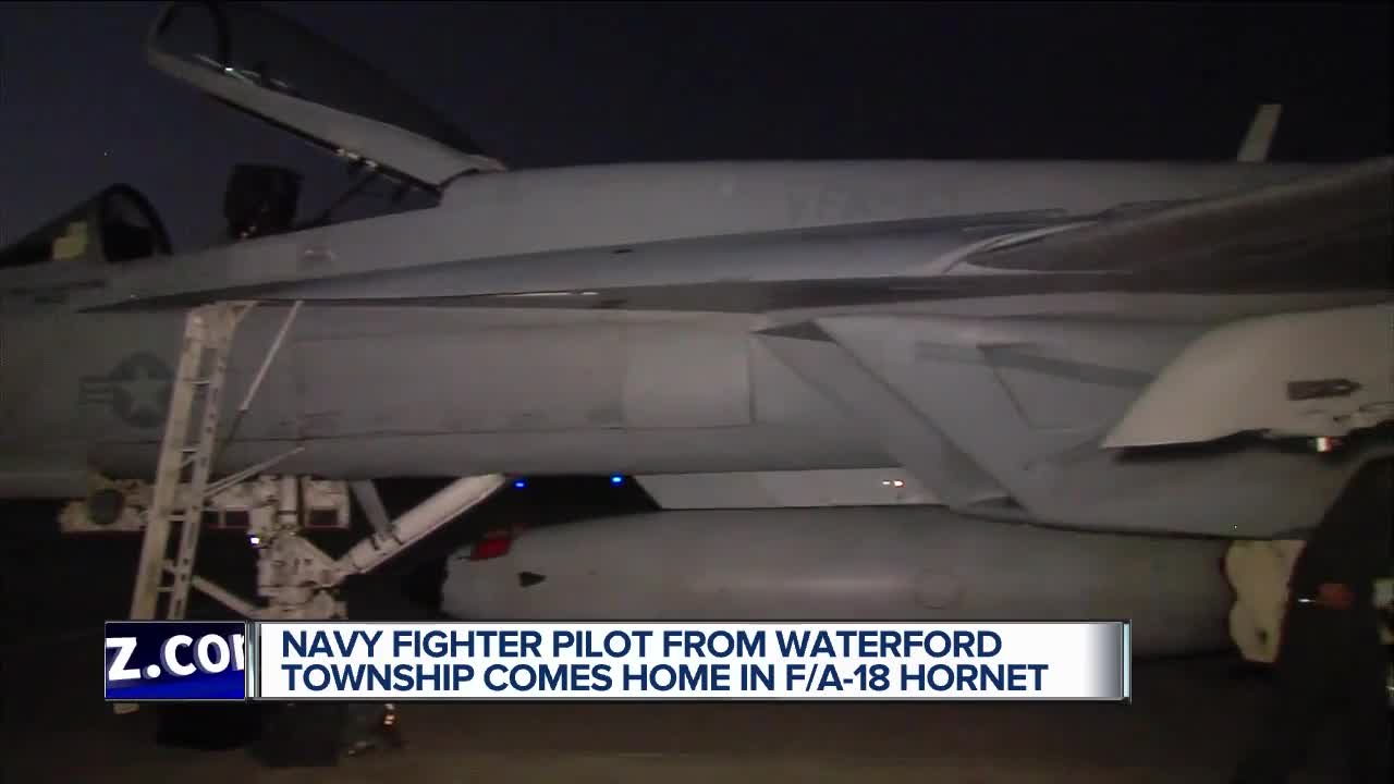 Navy fighter pilot from Waterford Township comes home in F/A-18 Hornet