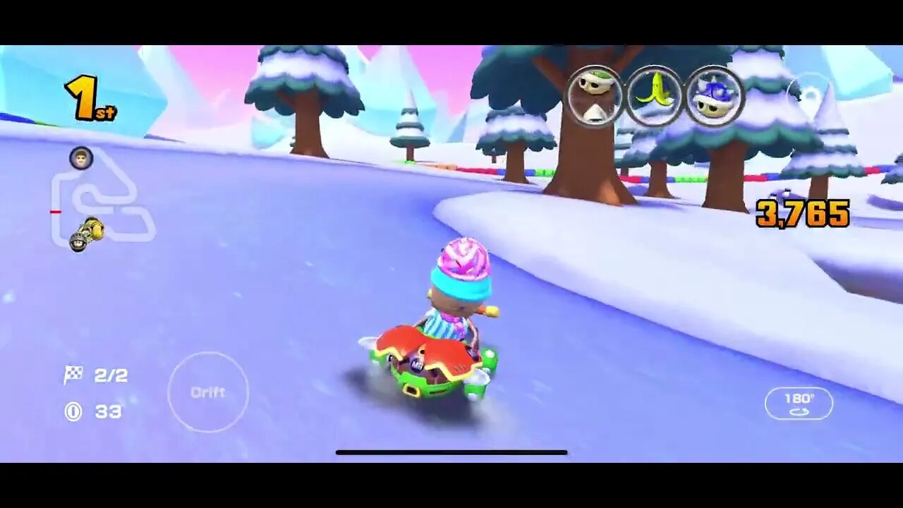 Mario Kart Tour - GBA Snow Land Gameplay & OST (Holiday Tour 2022 NEW Course)