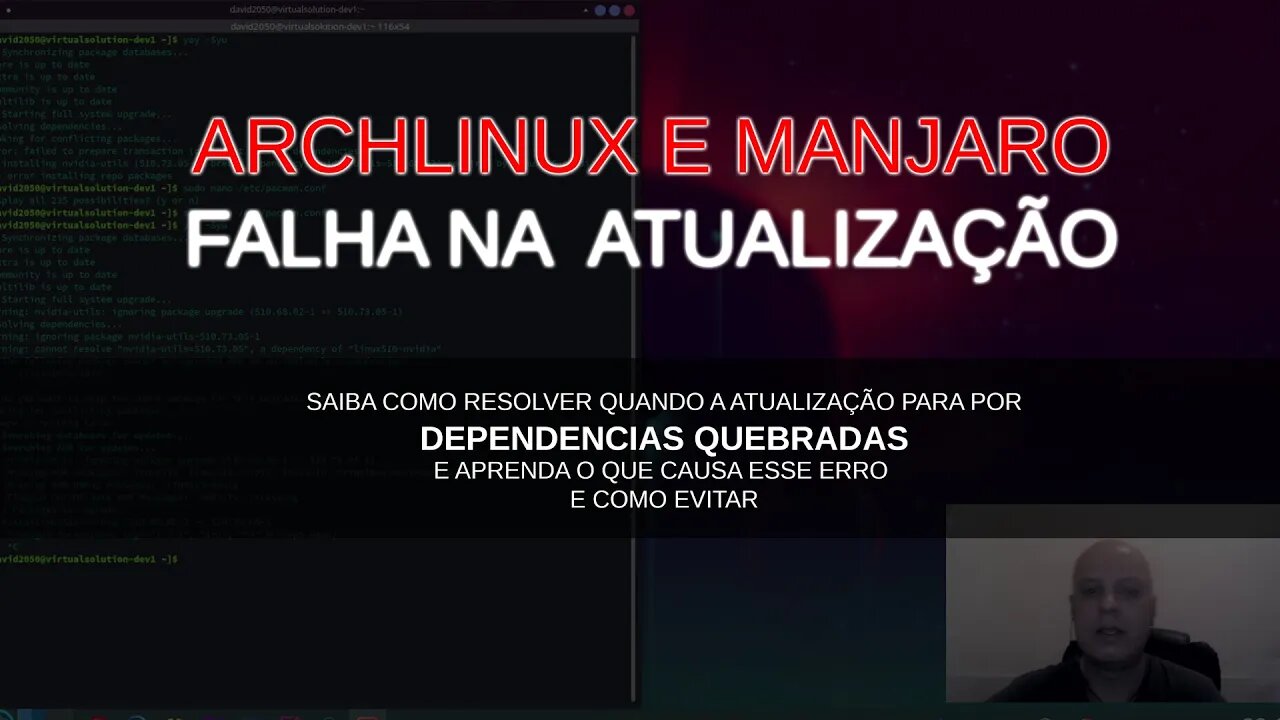 FALHA NA ATUALIZAÇÃO ARCHLINUX E MANJARO - DEPENDENCIAS QUEBRADAS COMO RESOLVER