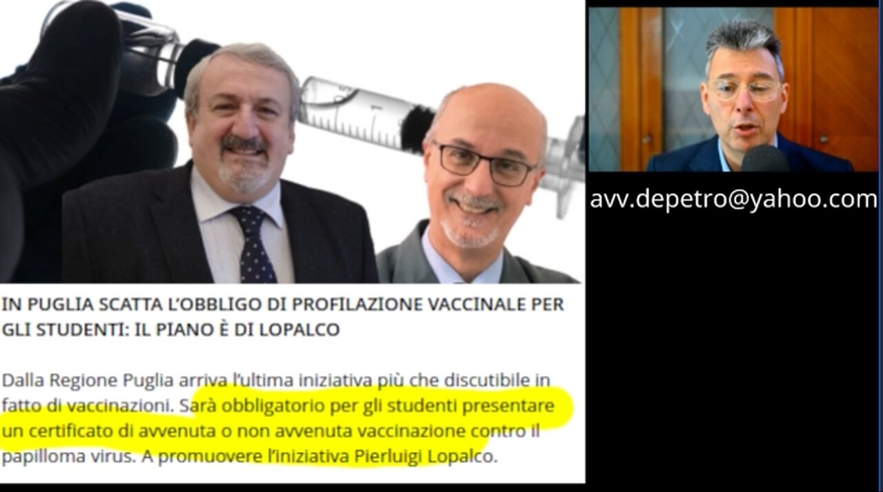 COMMENTO A LEGGE PUGLIA SU OBBLIGO VACCINALE PAPILLOMA VIRUS