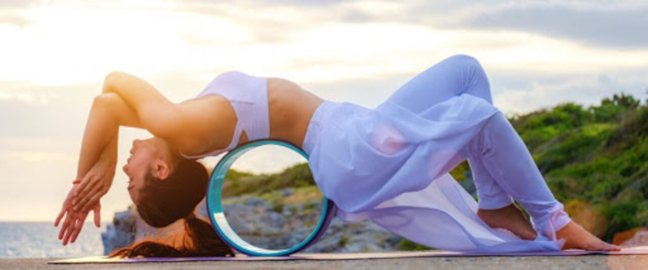 Got back pain? Yoga Wheel for Pain Relief, Stretching and Backbends