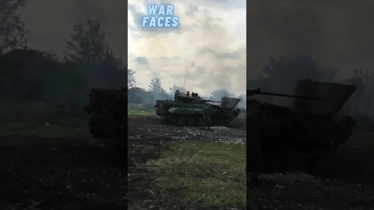 Foreign Legionary neutralizes an abandoned Russian BMP-2M IFV by tossing a grenade inside #shorts