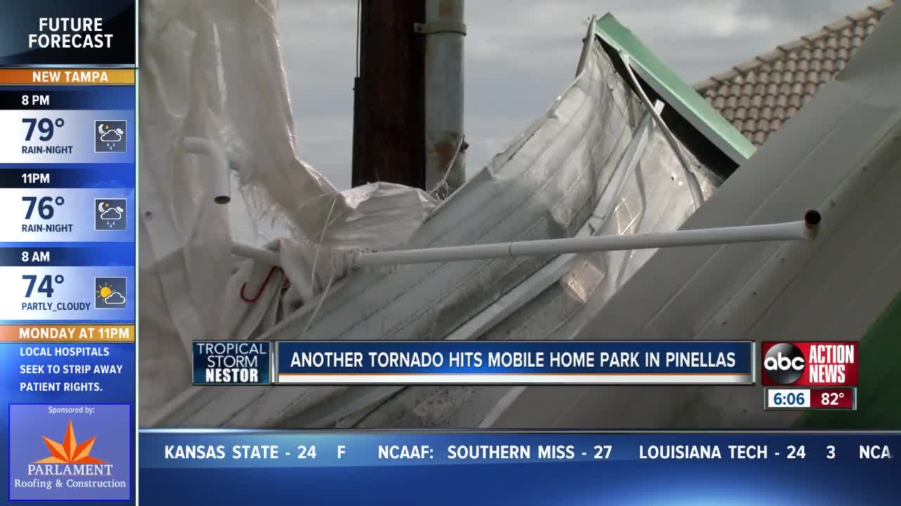 Tornado damages multiple mobile home parks in Pinellas County