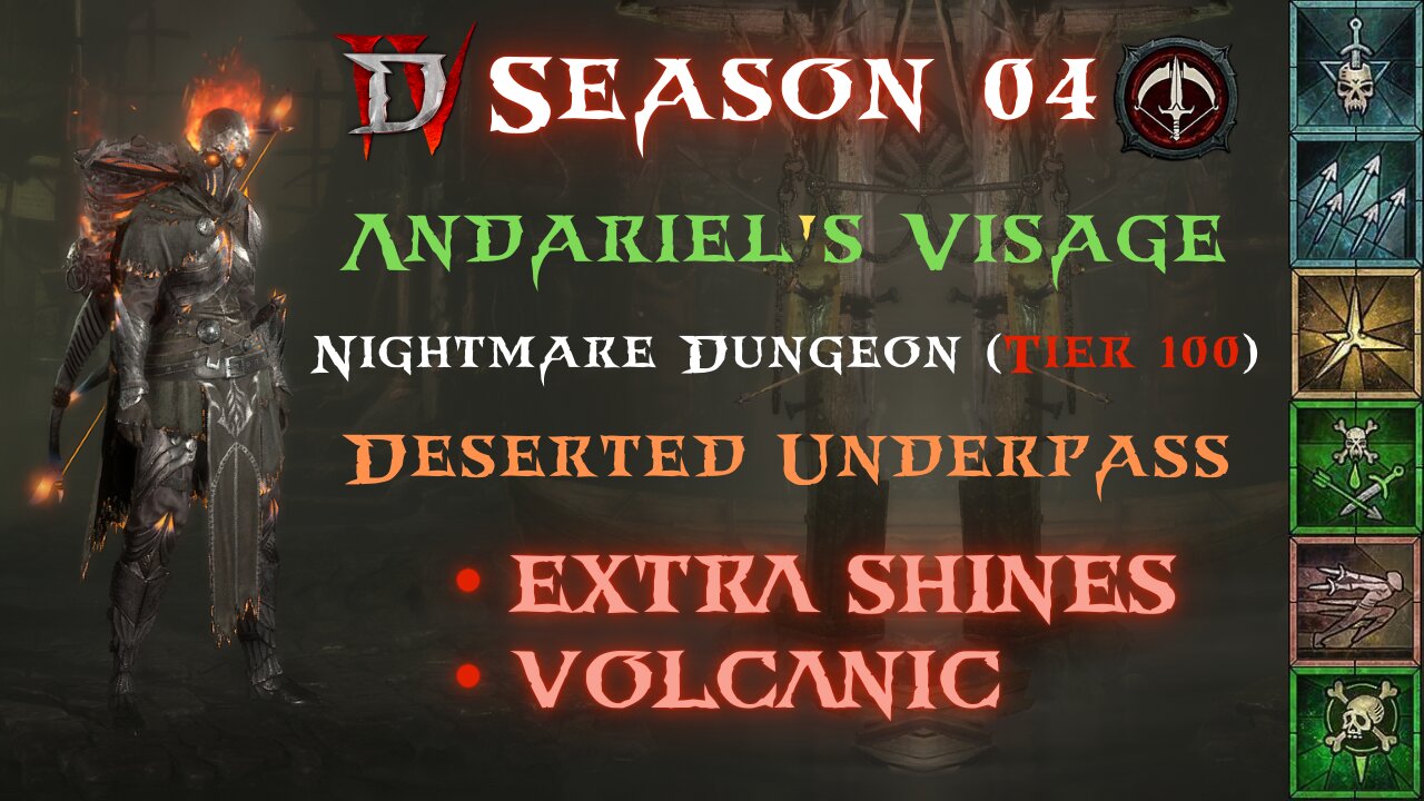 Diablo 4 - S04 - Rapid Fire x Andariel's Visage Deserted Underpass (Volcanic)