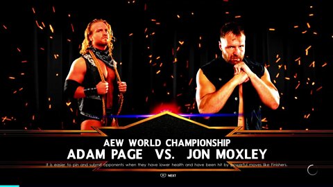 AEW Dynamite Hangman Adam Page vs Jon Moxley for the AEW World Championship
