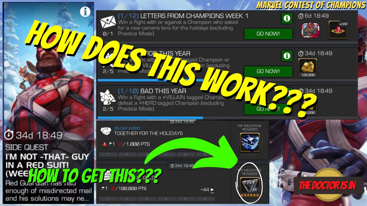 How Does the December MCOC Content Work: "I'm Not That Guy In a Red Suit" Side Quest