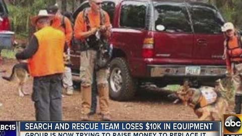 Search and rescue nonprofit needs donations after trailer stolen