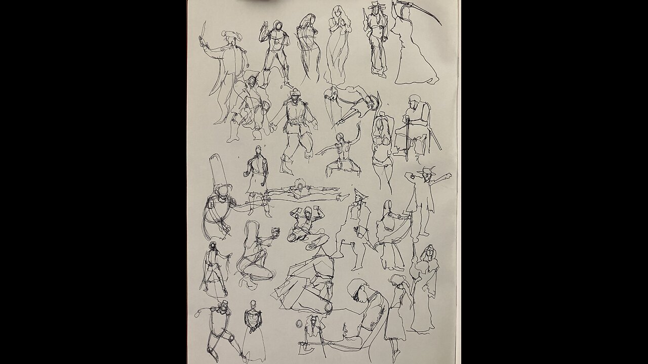 1-Minute Gesture Drawing Practice