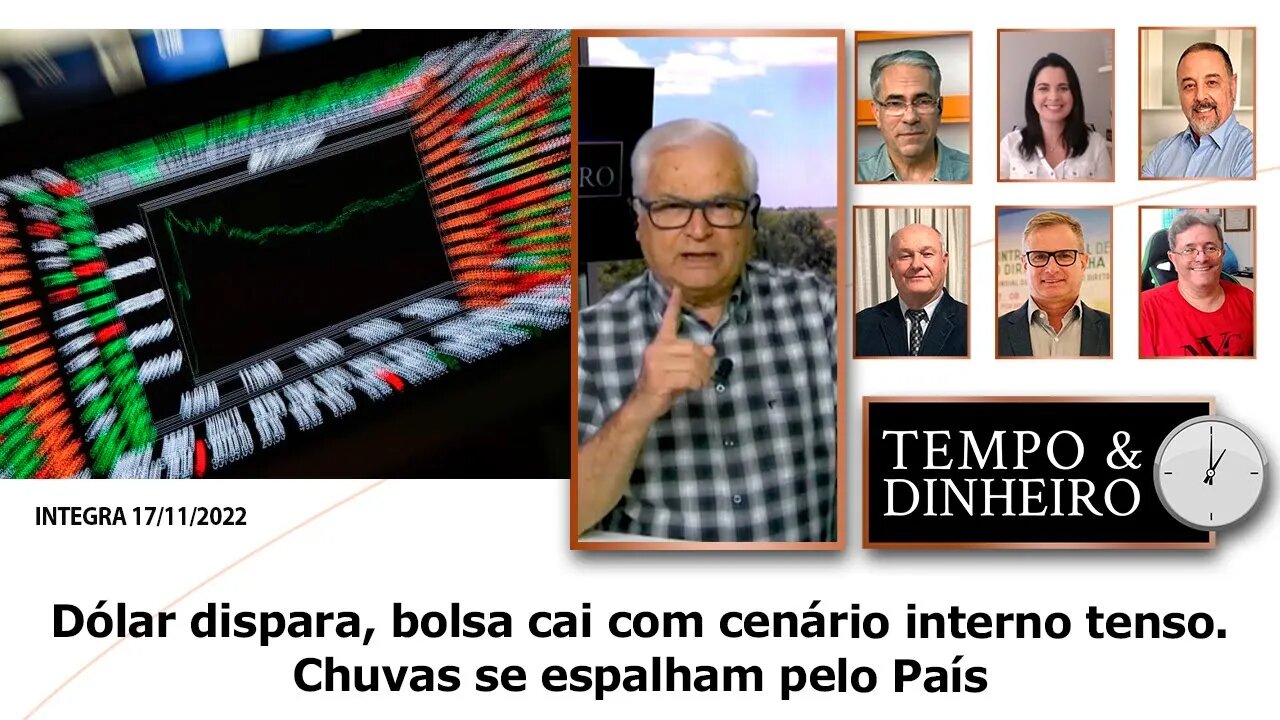 Dólar dispara, bolsa cai com cenário interno tenso. Chuvas se espalham pelo País