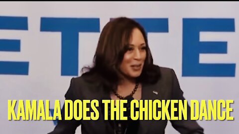 KAMALA HARRIS does the Chicken Dance 🐔 (why is she flapping her arms like that?)
