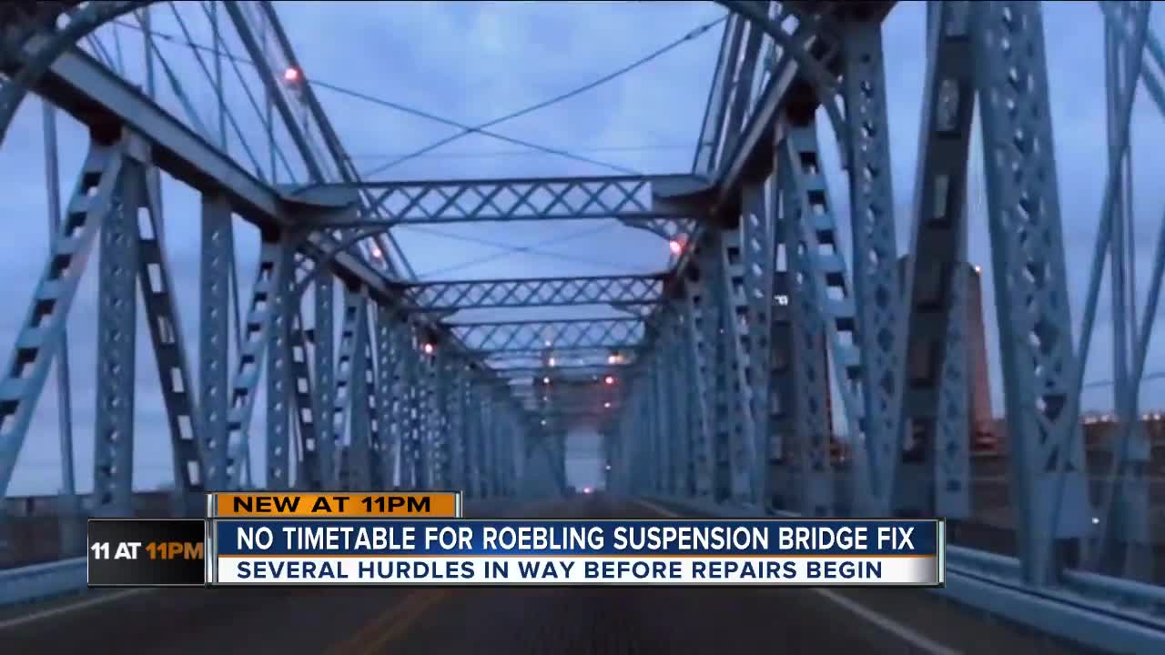 No timetable for Roebling suspension bridge fix