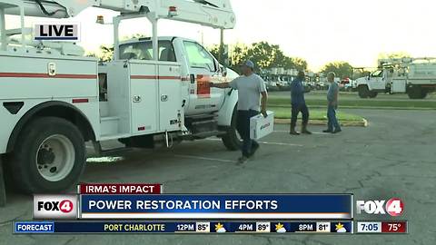 LCEC gives an update on power restoration efforts in Southwest Florida