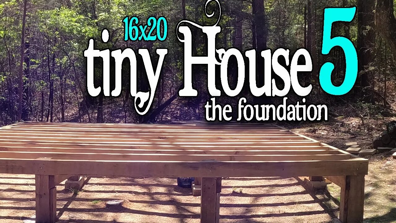 HUGE MILESTONE! Floor Joists are In | TINY CABIN, 16x20, One Woman, Builds, Tiny House, Alone