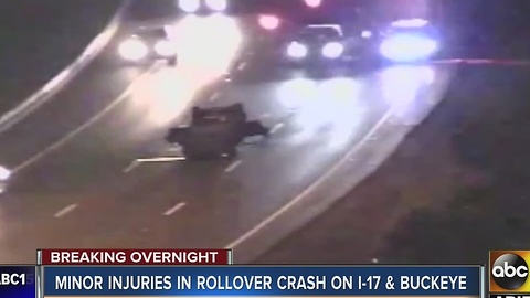 Several people injured overnight in a rollover crash near I-17 and Buckeye Rd