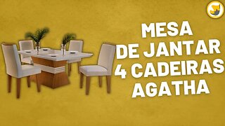 Mesa de Jantar com 4 Cadeiras Agatha