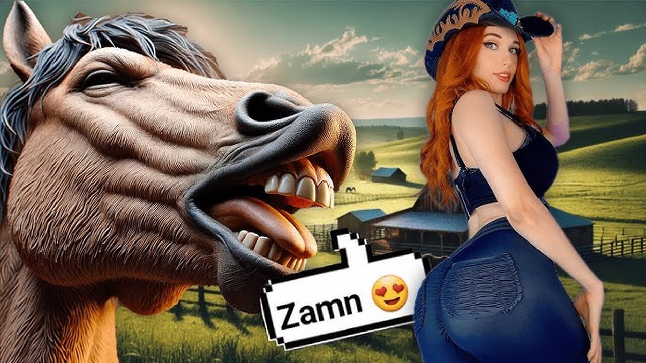 Amouranth Visits Her Horses!