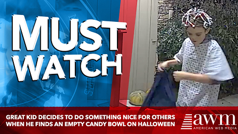 Great Kid Decides To Do Something Nice For Others When He Finds An Empty Candy Bowl On Halloween