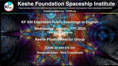 Keshe Plasma Reactor Group 2024-01-17-T1